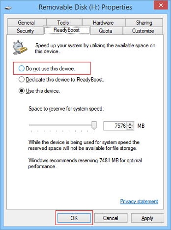 Speed up Windows using a USB drive as virtual memory like a magic 5 Readyboost menu to use USB drive for speed boost